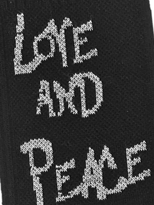 ME-WE Love And Peace 2-3505-5 Αθλητικές Κάλτσες Μαύρες 1 Ζεύγος