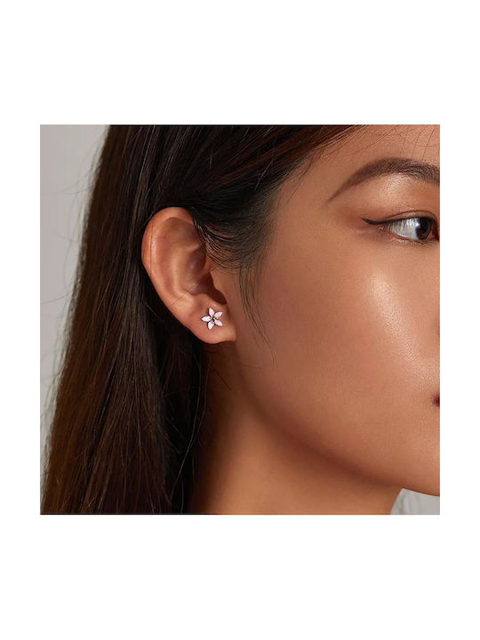 Bamoer Women's Silver Studs Earrings for Ears