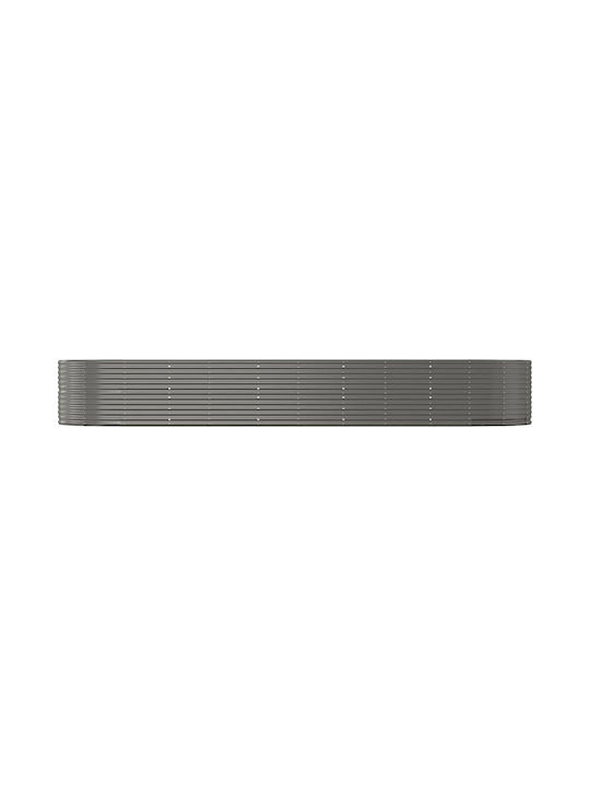 vidaXL Metallic Grey Planter Box 447x140x68cm