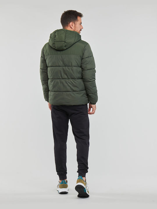 Jack & Jones Men's Winter Puffer Jacket Waterproof Rosin