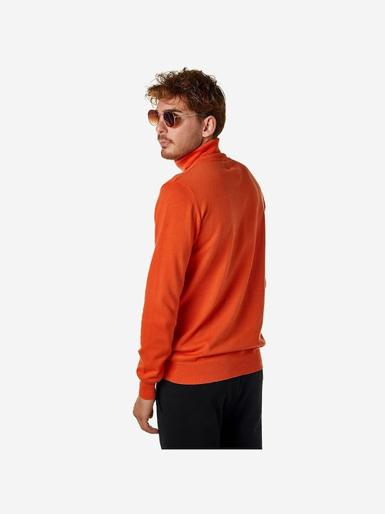 Brokers Jeans Men's Long Sleeve Blouse Turtleneck Orange