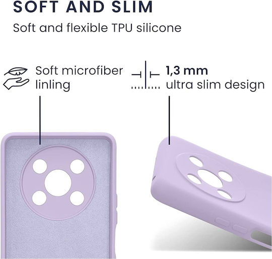 KWmobile Soft Slim Flexible Rubber Camera Protector Umschlag Rückseite Silikon 1.3mm Lavender (Honor Magic4 Lite)