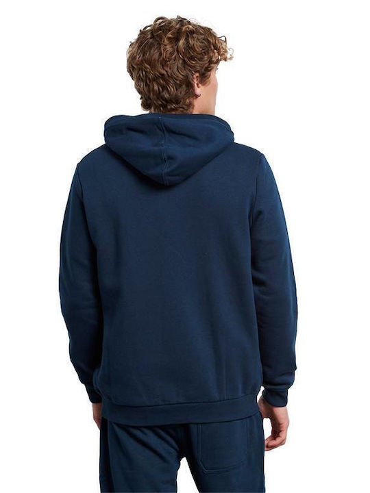 BodyTalk Men's Sweatshirt Jacket with Hood and Pockets Navy Blue