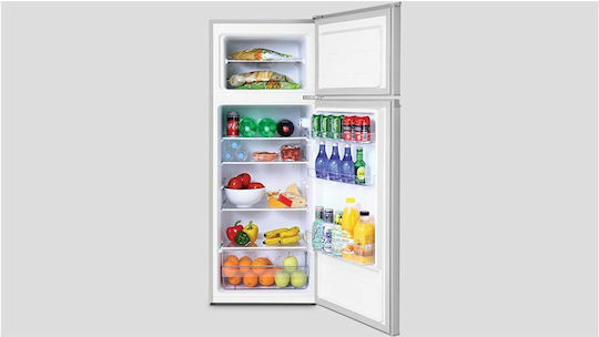 Inventor Ψυγείο Δίπορτο 204lt Υ143xΠ55xΒ55εκ. Inox DP1446S