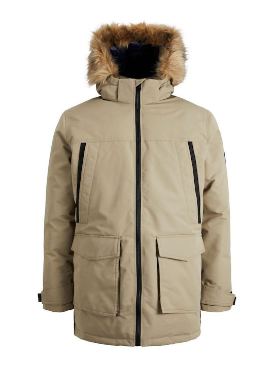 Geacă Parka De Iarnă Maro