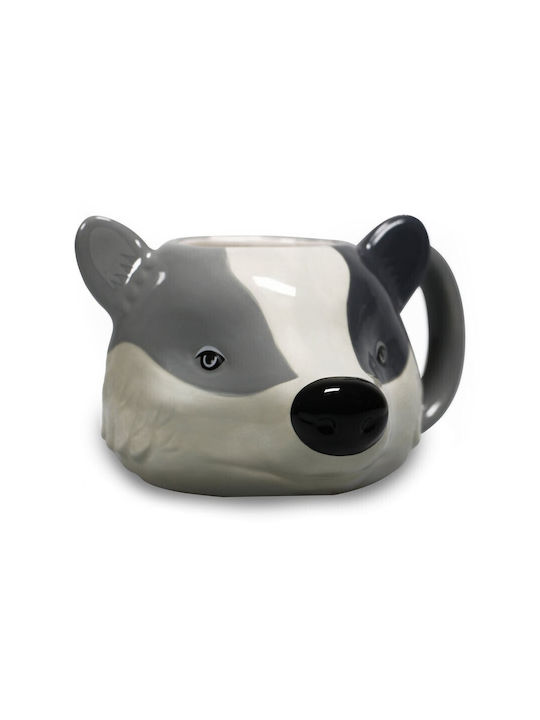 Half Moon Bay Hufflepuff Badger Κούπα Κεραμική Γκρι 350ml