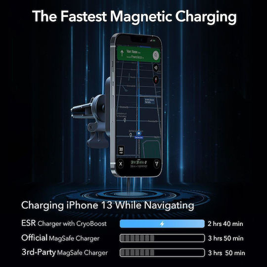 ESR Halolock Cryoboost Magsafe Auto Handyhalterung mit Magnet MagSafe Schwarz