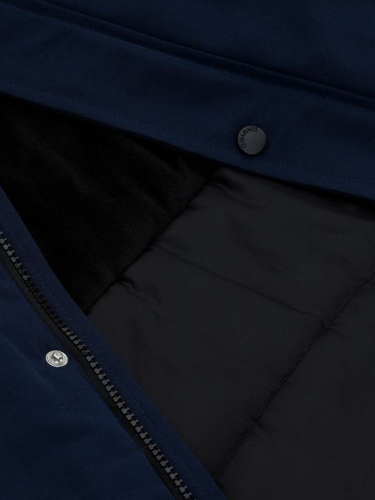 Kids Coat Parka Long Hooded Blue