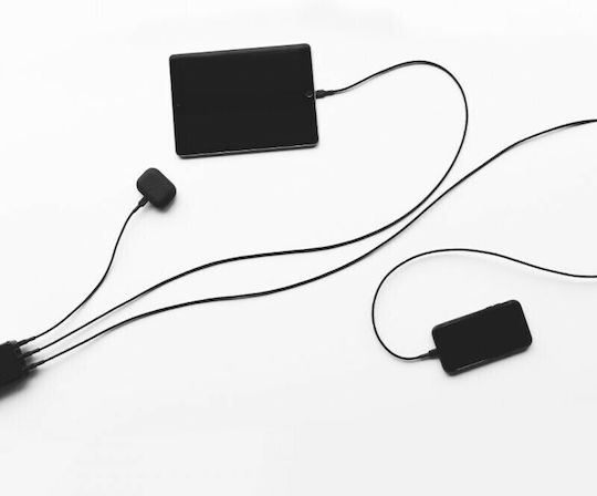 Green Cell Braided USB-A to Lightning Cable Μαύρο 2m (KABGCSET04)