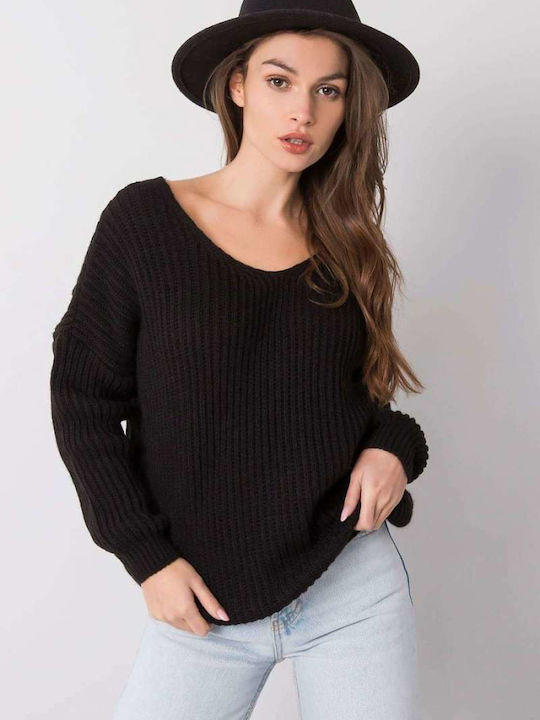 Och Bella BI-19710 Women's Long Sleeve Sweater Black 159791