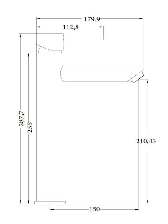 Sparke Gilda Αναμεικτική Μπαταρία Νιπτήρα Ψηλή