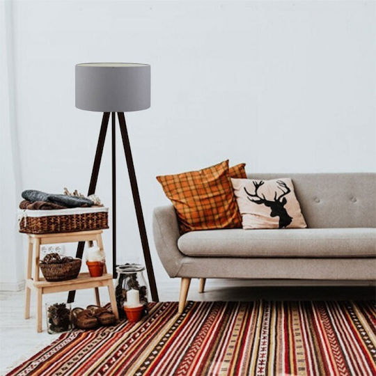 Pakketo PWL-1059 Lampa de podea Î140xL38cm. cu Soclu pentru Bec E27 Gri
