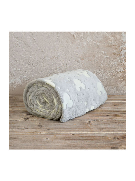 Kocoon Blanket Cot Chip Fleece Gray 110x140cm