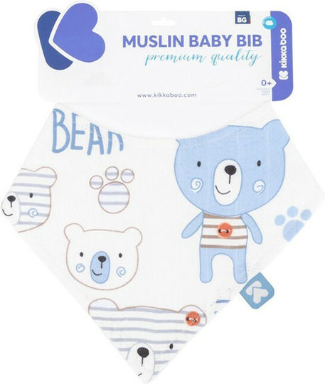 Kikka Boo Bear Bandana Stoff mit Taste Blau