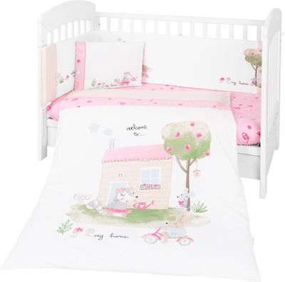 Kikka Boo Baby Crib Bedding Set My Home 6pcs Pink