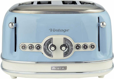 Ariete Vintage 0156/05 Φρυγανιέρα 4 Θέσεων 1600W Μπλε