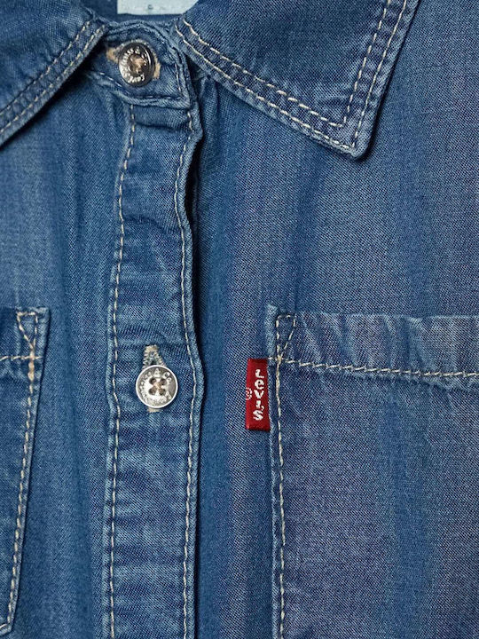 Rochie pentru Copii Mânecă lungă Denim Albastru