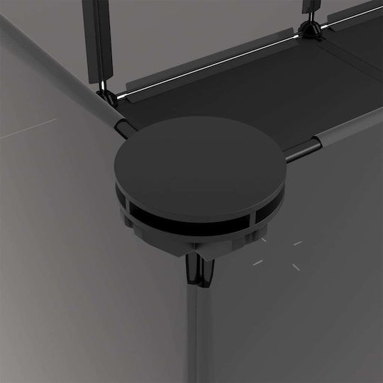 vidaXL Nagerkäfig Für Kleintiere Schwarz 144x74x46,5cm