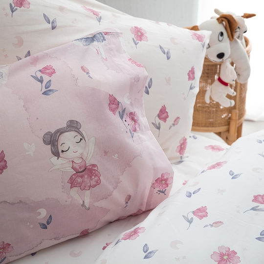 Vesta Home Σετ Σεντόνια Μονά Βαμβακερά Sissy Ροζ 170x260cm 3τμχ