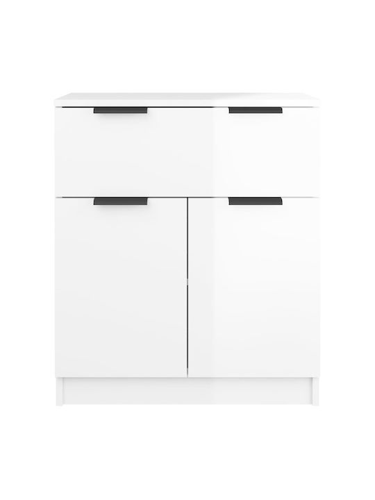 Wooden Buffet with Drawers White L60xW30xH70cm