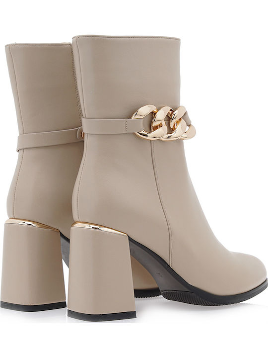 Stiefeletten Damen Beige