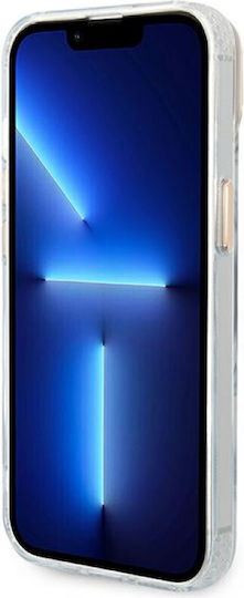Guess Metal Outline Umschlag Rückseite Silikon Gold / Clear (iPhone 14 Plus)