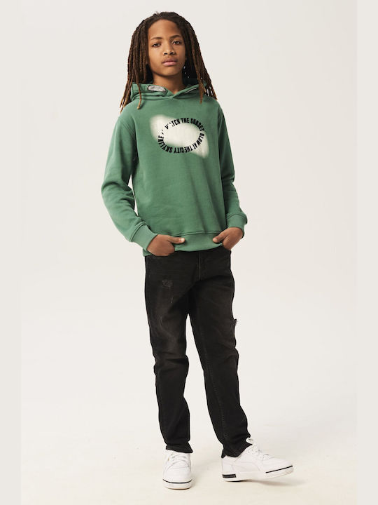 Garcia Jeans Kids Sweatshirt with Hood Green