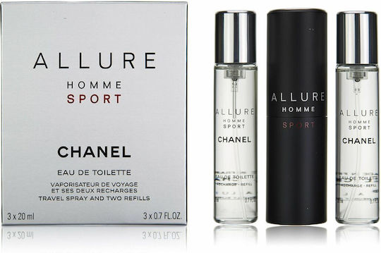 Chanel Мъжки Парфюмен Комплект с Тоалетна Вода 2 Бройки