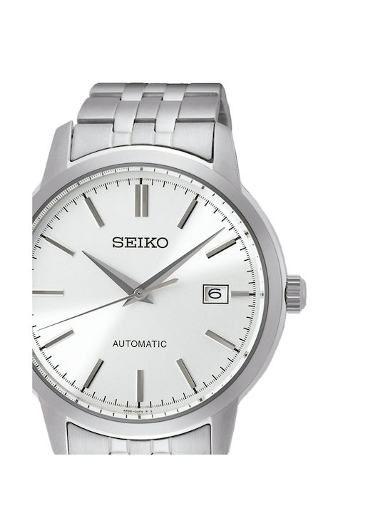 Seiko Watch Chronograph Battery with Silver Metal Bracelet