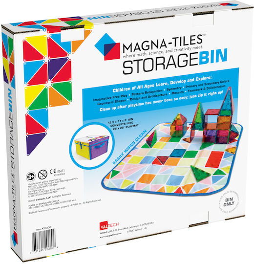 Magna-Tiles Kinder Aufbewahrungsbox Faltbar aus Stoff Mehrfarbig 1Stück