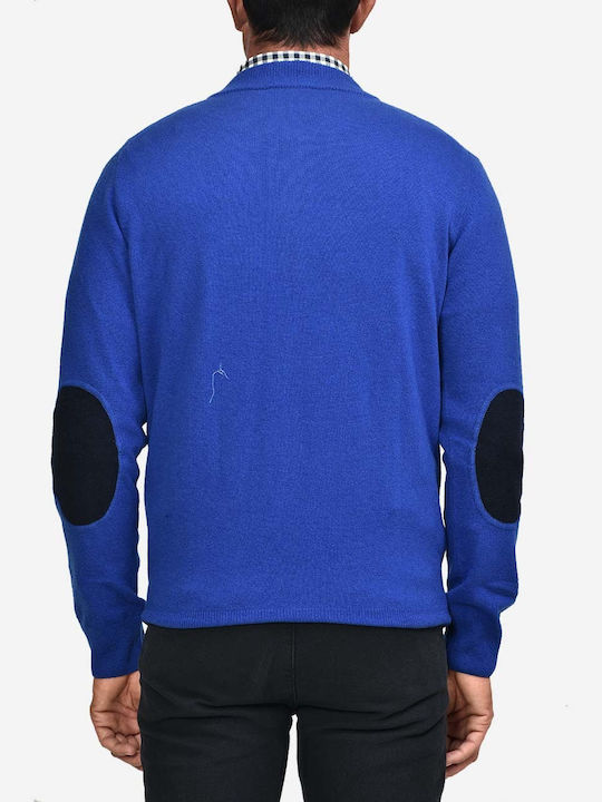 Ellemme Men's Long Sleeve Sweater with Zipper Blue