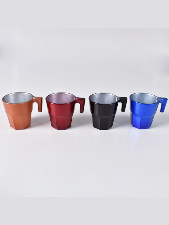 Espiel Casablanca Set of Cups Espresso Glass Multicolored 70ml 4pcs