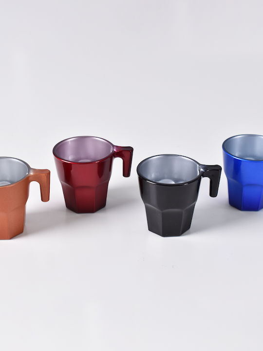 Espiel Casablanca Set of Cups Espresso Glass Multicolored 70ml 4pcs