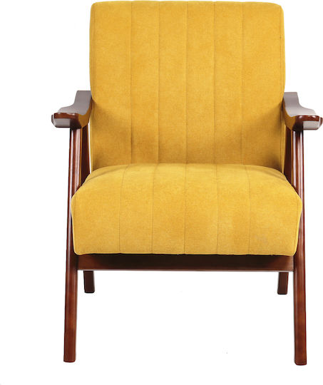 Kiladra Sessel Samt Gelb 87x70x74cm