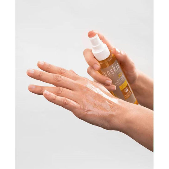 Soskin Sun Oil High Protection Αδιάβροχο Αντηλιακό Λάδι Προσώπου SPF30 σε Spray 150ml