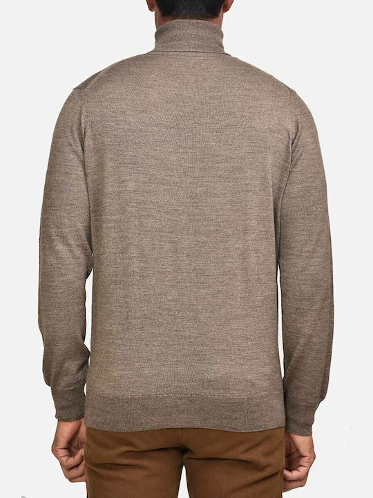 Ellemme Men's Long Sleeve Sweater Turtleneck Beige