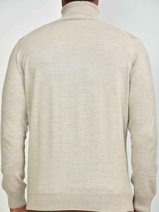 Ellemme Men's Long Sleeve Sweater Turtleneck Beige