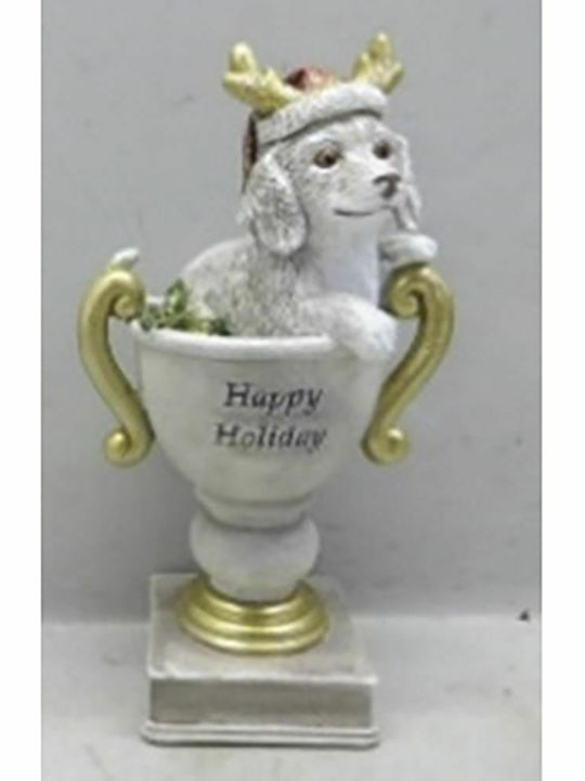 Iliadis De Crăciun Plastică Figurină Câine Auriu Lungime 8.5cm. 2buc