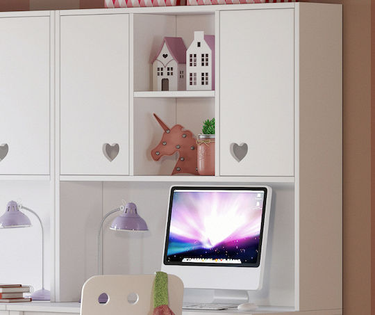 Feel Етажерка Стена Бял 118x30x120см Feel Етажерка Стена Бял 118x30x120см