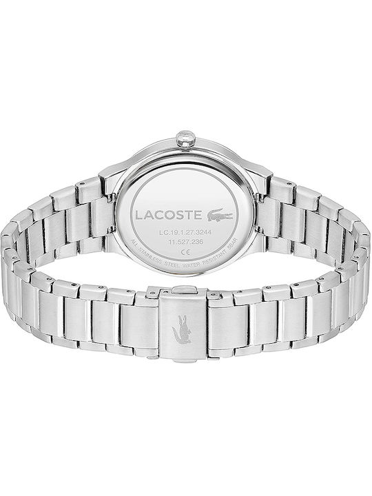 Lacoste Chelsea Womens Watch 34mm Battery with Silver Stainless Steel Bracelet