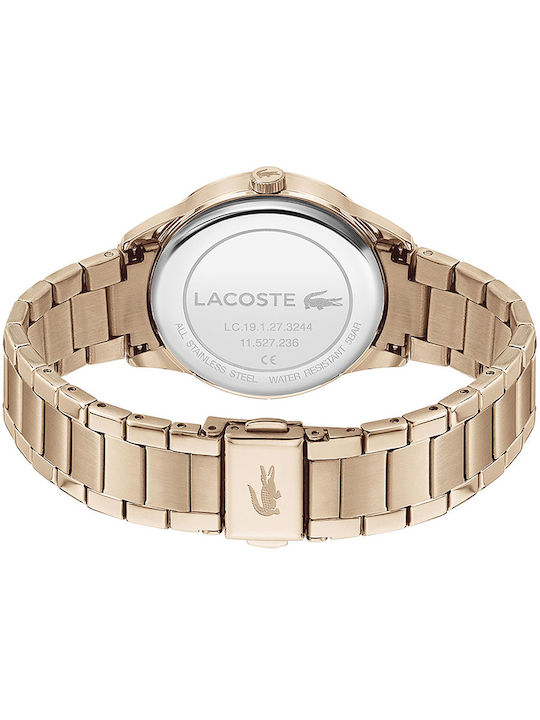 Lacoste Ladycroc Γυναικείο Ρολόι 36mm Μπαταρίας με Ροζ Χρυσό Μεταλλικό Μπρασελέ