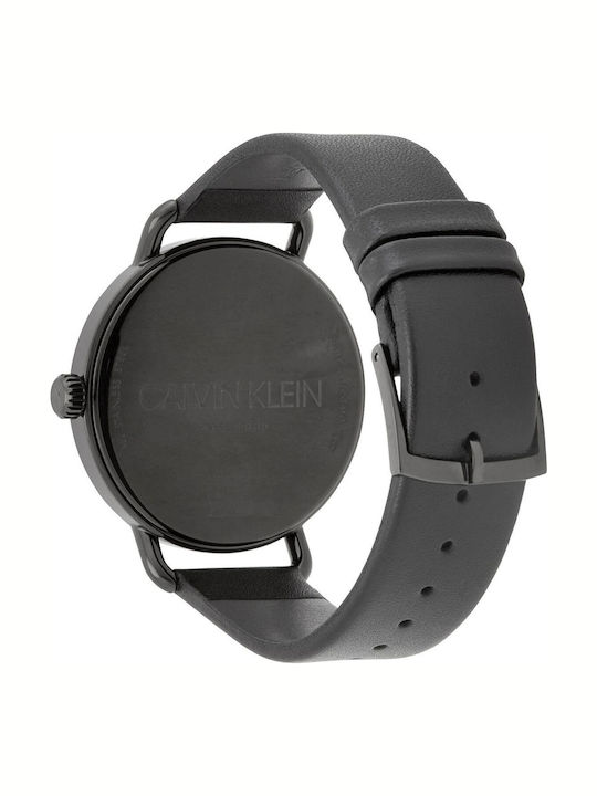 Calvin Klein Even Ρολόι Μπαταρίας με Δερμάτινο Λουράκι