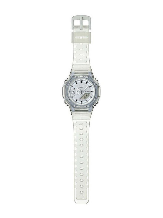 Casio G-Shock Digital/Analog Women's Watch with Transparent Rubber Strap
