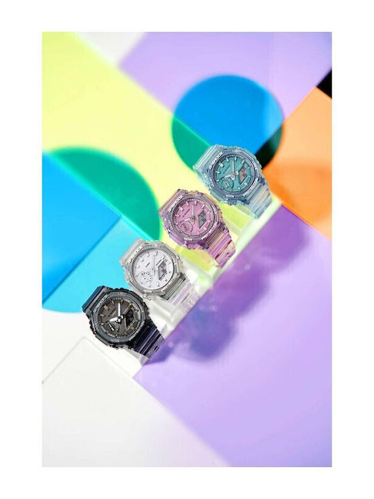Casio G-Shock Digital/Analog Women's Watch with Transparent Rubber Strap