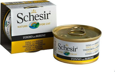 Schesir Nature for Cat Nasses Katzenfutter für Katze in Dose mit Thunfisch 85gr