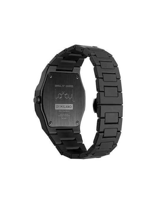 D1 Milano Polycarbon Watch with Black Rubber Strap