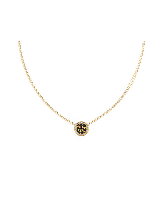 Guess Life In 4g Necklace from Gold Plated Steel with Zircon