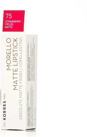 Korres Morello Κραγιόν Matte 75 Strawberry Fields 3.5gr