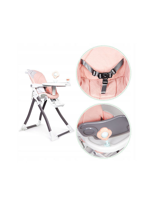 Ecotoys Αναδιπλούμενο Καρεκλάκι Φαγητού Ροζ
