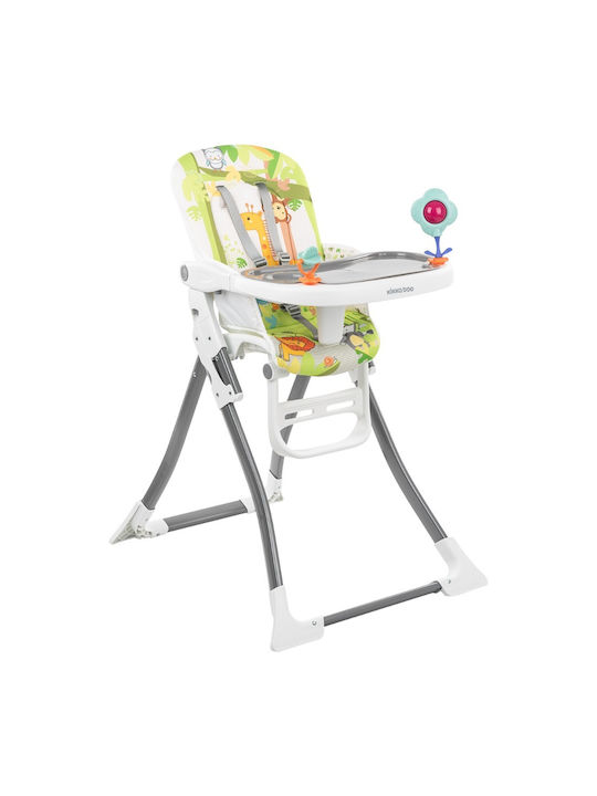 Kikka Boo Izzy Highchair with Plastic Frame & Leatherette Seat Green